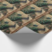 viktorianischer, Vintager Pfau Geschenkpapier (Ecke)