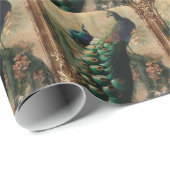 viktorianischer, Vintager Pfau Geschenkpapier (Rolleneckpunkt)