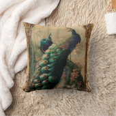 viktorianischer, Vintager Pfau Kissen (Decke)