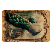 viktorianischer, Vintager Pfau Magnet (Horizontal)