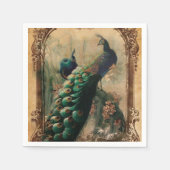 viktorianischer, Vintager Pfau Serviette (Vorderseite)