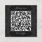 Viktorianischer Vintager QR-Code Begleitkarte (Rückseite)
