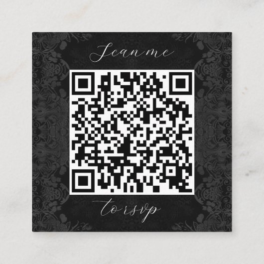 Viktorianischer Vintager QR-Code Begleitkarte (Rückseite)