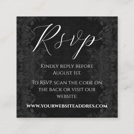 Viktorianischer Vintager QR-Code Begleitkarte (Vorderseite)