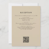 Viktorianischer Vintager QR Code Goldflorensehen Einladung (Rückseite)