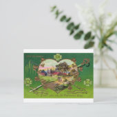 Viktorianischer Vintager Retro Irish St. Patrick's Postkarte (Stehend Vorderseite)