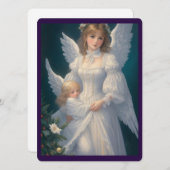 Viktorianischer Vintager Retro-Weihnachtsgel Einladung (Vorne/Hinten)