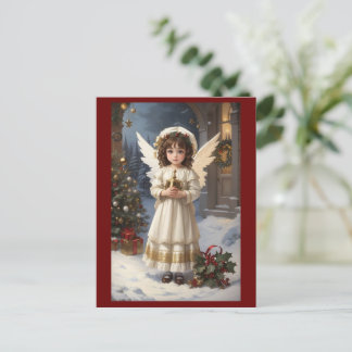 Viktorianischer Vintager Retro-Weihnachtsgel Postkarte