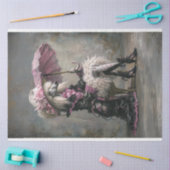 Viktorianischer Vintager Standard-Poodle-Dekoupage Seidenpapier (Basteln)