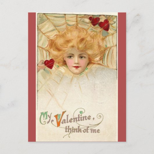 Viktorianischer Vintager Valentinstag Postkarte (Vorderseite)