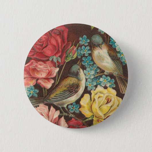 Viktorianischer Vogelknopf Button (Vorderseite)