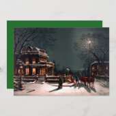 Viktorianischer Weihnachtsabend Party Schloss Slei Einladung (Vorne/Hinten)