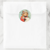 Viktorianischer Weihnachtsaufkleber Runder Aufkleber (Tasche)