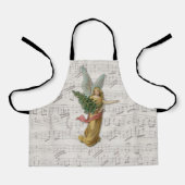 Viktorianischer Weihnachtsbaum Angel Antique Music Schürze (Vorderseite)