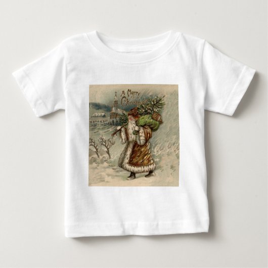 Viktorianischer Weihnachtsbaum Baby T-shirt (Vorderseite)
