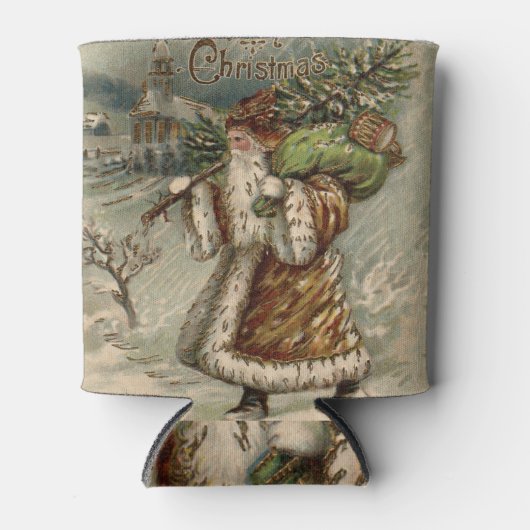 Viktorianischer Weihnachtsbaum Dosenkühler (Vorderseite)