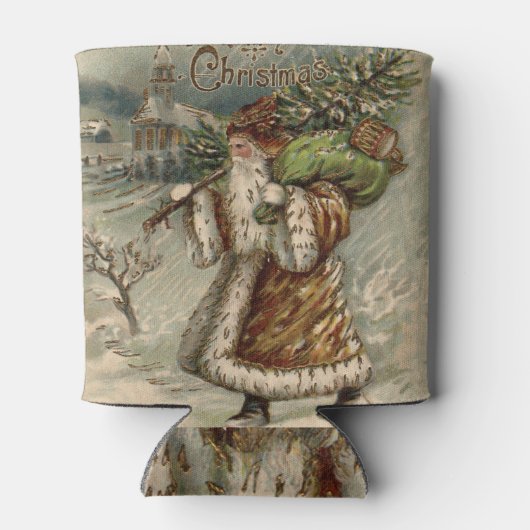 Viktorianischer Weihnachtsbaum Dosenkühler (Rückseite)