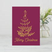 Viktorianischer Weihnachtsbaum Feiertagskarte (Stehend Vorderseite)