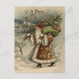 Viktorianischer Weihnachtsbaum Feiertagspostkarte