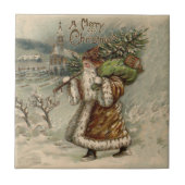 Viktorianischer Weihnachtsbaum Fliese (Vorderseite)