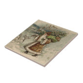 Viktorianischer Weihnachtsbaum Fliese (Seite)