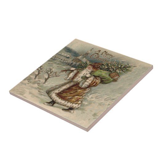 Viktorianischer Weihnachtsbaum Fliese (Seite)