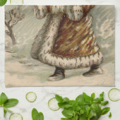 Viktorianischer Weihnachtsbaum Geschirrtuch (Gefaltet)