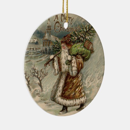 Viktorianischer Weihnachtsbaum Keramik Ornament (Rechts)