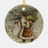 Viktorianischer Weihnachtsbaum Keramik Ornament (Vorne)