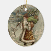 Viktorianischer Weihnachtsbaum Keramik Ornament (Links)