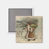 Viktorianischer Weihnachtsbaum Magnet (Vorderseite/Rückseite)