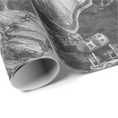 Viktorianischer Weihnachtsbaum-Star Geschenkpapier (Rolleneckpunkt)