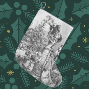 Viktorianischer Weihnachtsbaum-Star Großer Weihnachtsstrumpf