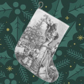 Viktorianischer Weihnachtsbaum-Star Großer Weihnachtsstrumpf