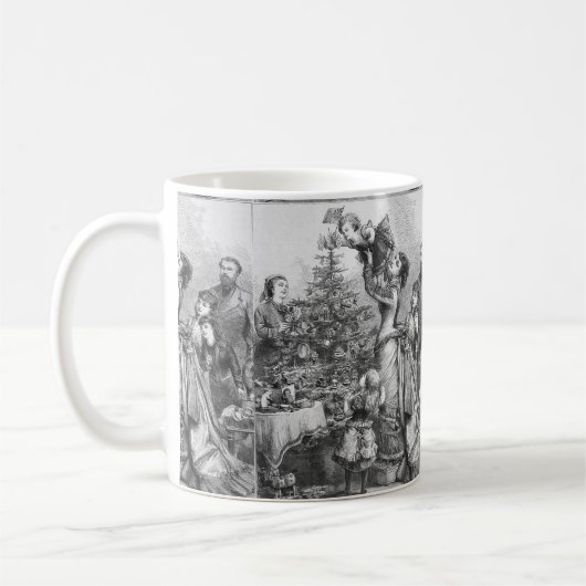 Viktorianischer Weihnachtsbaum-Star Kaffeetasse (Links)