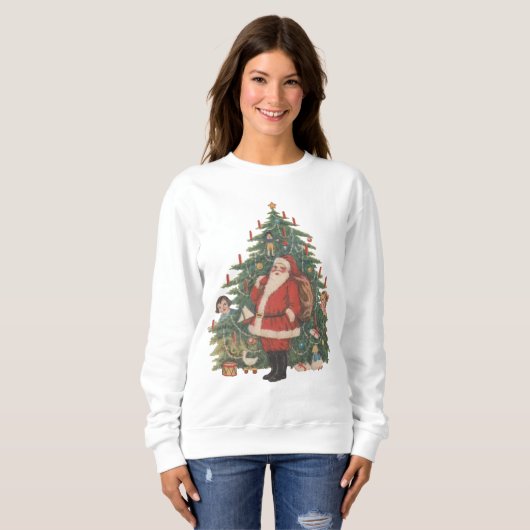 Viktorianischer Weihnachtsbaum Sweatshirt (Vorne ganz)