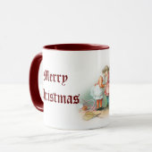 Viktorianischer Weihnachtsbecher Tasse (Vorderseite Links)