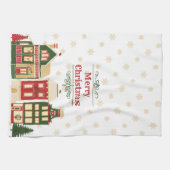 Viktorianischer Weihnachtsdörfchen Schnee Geschirrtuch (Horizontal)