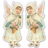 Viktorianischer Weihnachtsengel ausgeschnitten Aufkleber (Vorderseite)