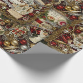 Viktorianischer Weihnachtsfeiertag Geschenkpapier (Ecke)