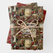 Viktorianischer Weihnachtsfeiertag Geschenkpapier Set (Beispiel)