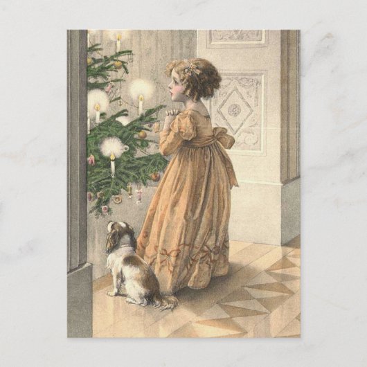Viktorianischer Weihnachtsfeiertag Vintag Feiertagspostkarte (Vorderseite)