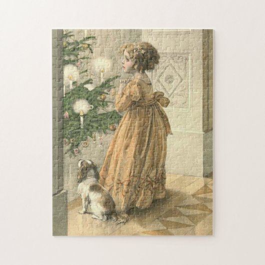 Viktorianischer Weihnachtsfeiertag Vintag Puzzle (Vertikal)