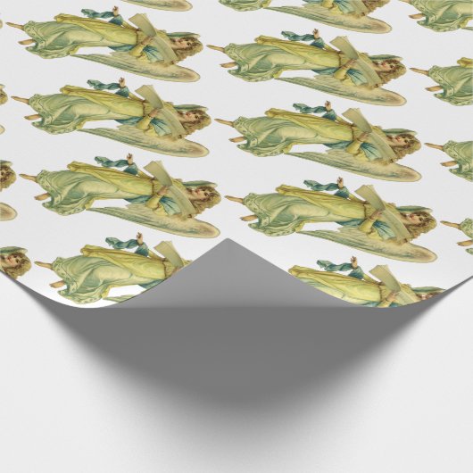 Viktorianischer Weihnachtsgel, Gloria in Excelsis Geschenkpapier (Ecke)