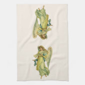 Viktorianischer Weihnachtsgel, Gloria in Excelsis Geschirrtuch (Vertikal)