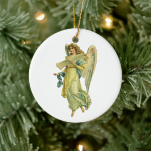 Viktorianischer Weihnachtsgel, Gloria in Excelsis  Keramikornament