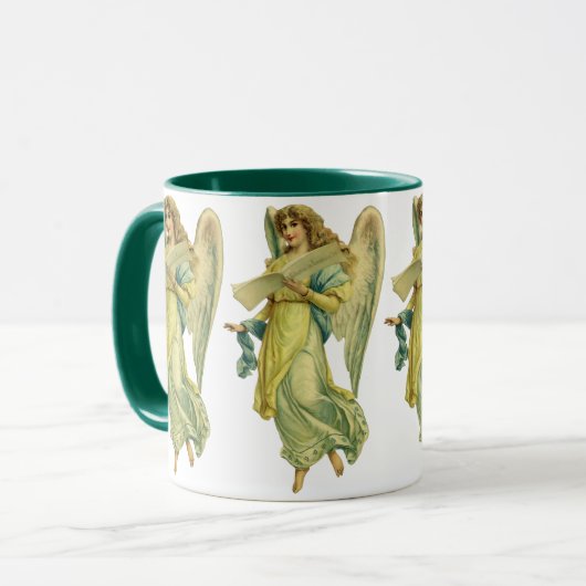 Viktorianischer Weihnachtsgel, Gloria in Excelsis  Tasse (Vorderseite Links)
