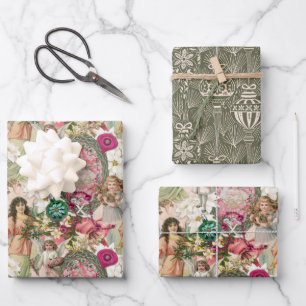 Viktorianischer Weihnachtsglanz Geschenkpapier Set