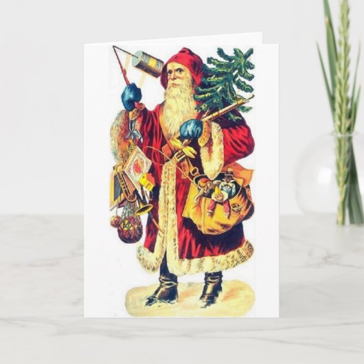 Viktorianischer Weihnachtsgruß / Note Card Feiertagskarte (Vorderseite)