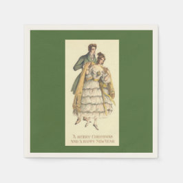 Viktorianischer Weihnachtskaffee Vintager Urlaub N Serviette